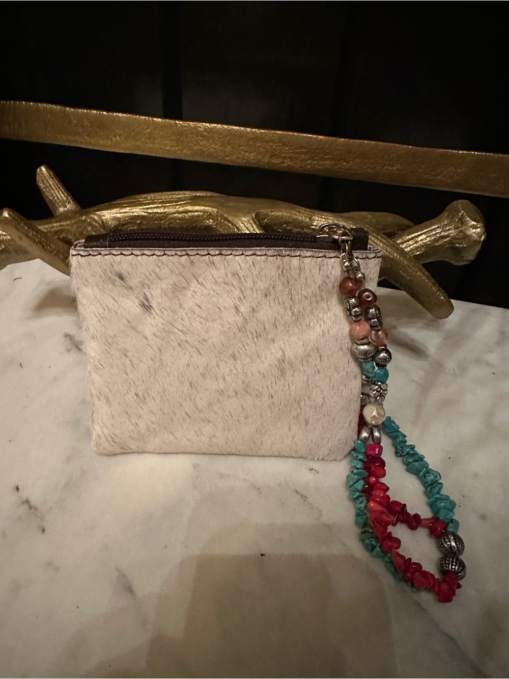 New Western Genuine COWHIDE HAIR ON HIDE Wristlet purse wallet Texan county HOH - Picture 3 of 6